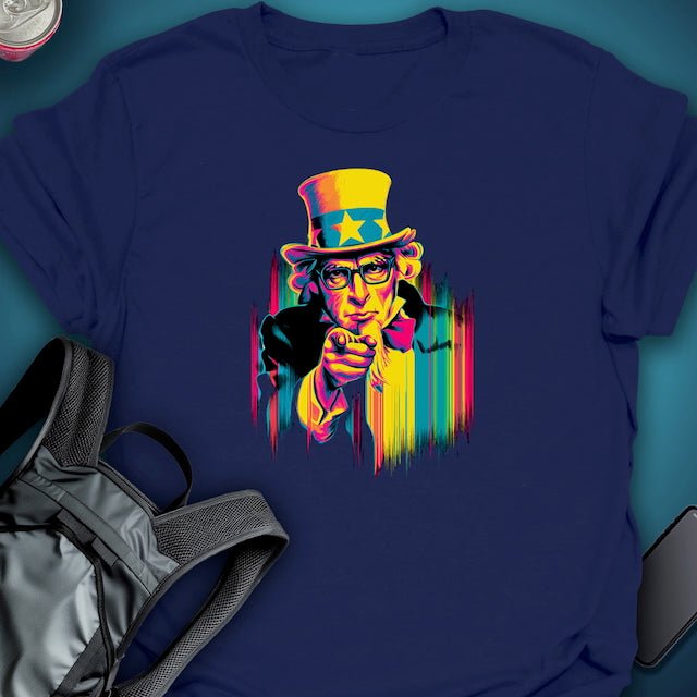 Triptees T-shirt Uncle Sam Glitch graphic T-shirt – Festival clothing by Triptees