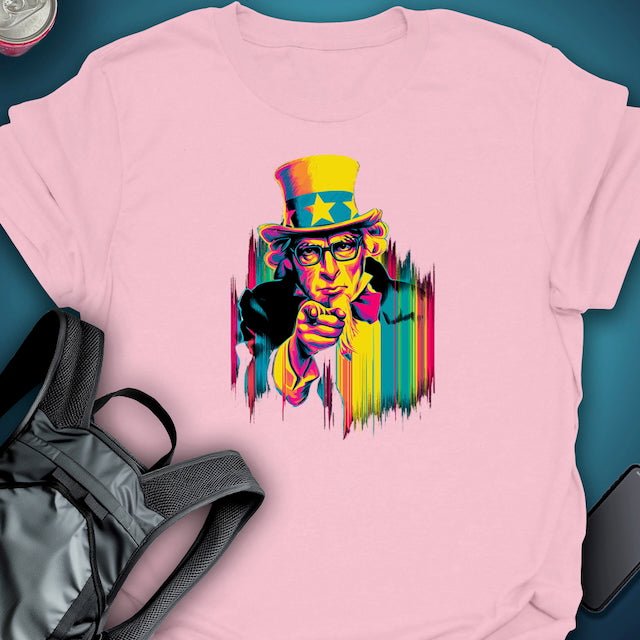 Triptees T-shirt Uncle Sam Glitch graphic T-shirt – Festival clothing by Triptees