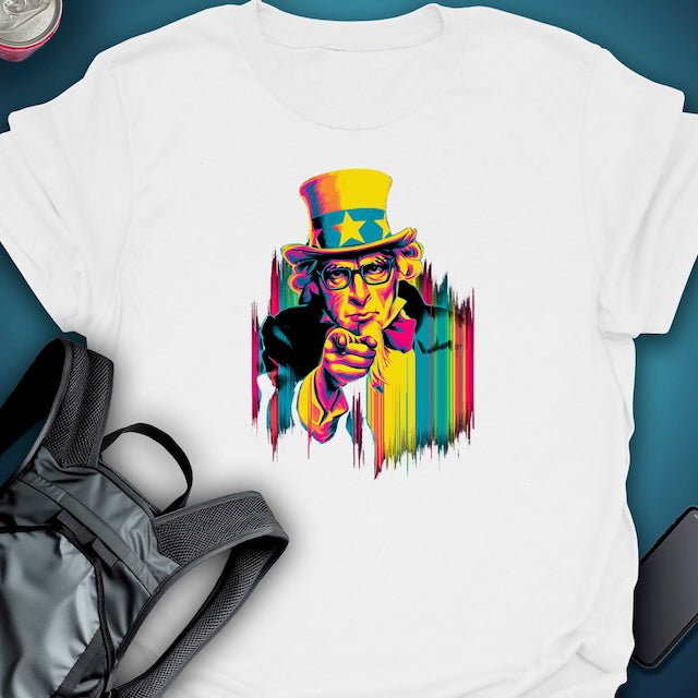 Triptees T-shirt Uncle Sam Glitch graphic T-shirt – Festival clothing by Triptees
