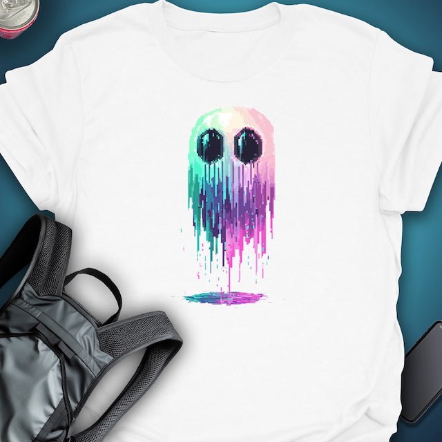 Triptees T-shirt Vox Glitch Ghost graphic T-shirt – Festival clothing by Triptees