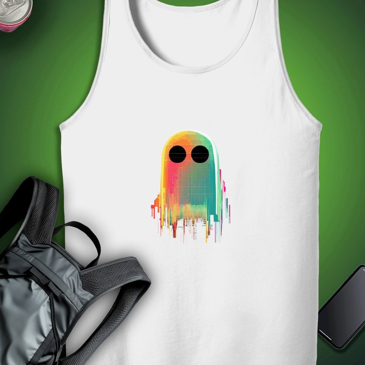 Triptees Tank Glitch Ghost OG graphic T-shirt – Festival clothing by Triptees