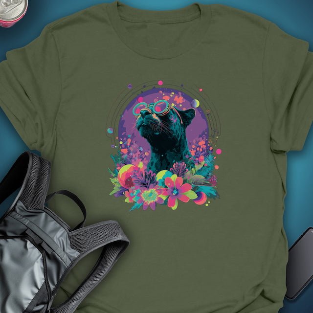 Vibe Panther graphic T-shirt – Festival clothing by Triptees
