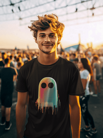 0G Glitch Ghost graphic T-shirt – Festival clothing by Triptees