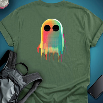 0G Glitch Ghost (Back Print Edition) graphic T-shirt – Festival clothing by Triptees