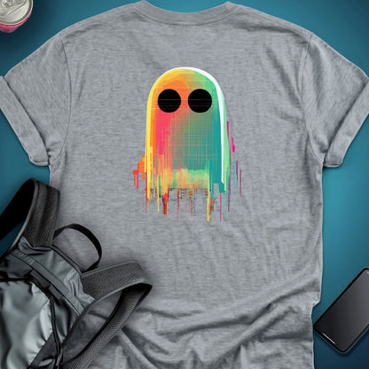 0G Glitch Ghost (Back Print Edition) graphic T-shirt – Festival clothing by Triptees
