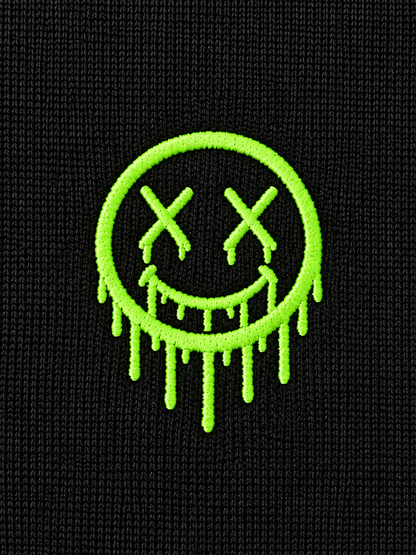 Lime Green Smiley 1/4 Zip
