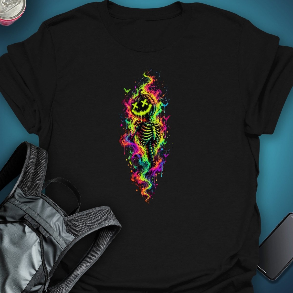 Acid Skeleton Graphic T-Shirt graphic T-shirt – Festival clothing by Triptees