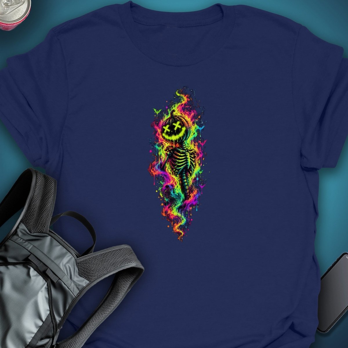 Acid Skeleton Graphic T-Shirt graphic T-shirt – Festival clothing by Triptees