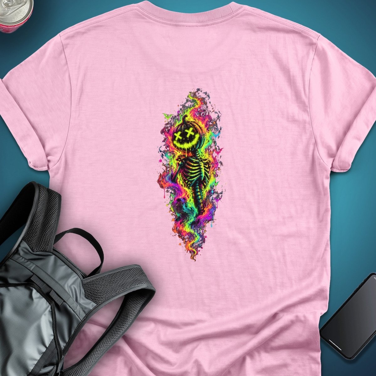 Acid Skeleton Graphic T-Shirt graphic T-shirt – Festival clothing by Triptees