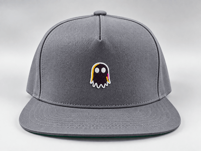 Black Glitch Ghost Snapback Hat graphic T-shirt – Festival clothing by Triptees