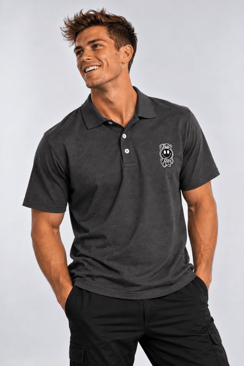 BW Logo Polo graphic T-shirt – Festival clothing by Triptees