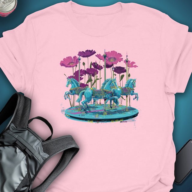 Carousel Bloom graphic T-shirt – Festival clothing by Triptees