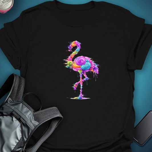 CHROMA FLAMINGO graphic T-shirt – Festival clothing by Triptees