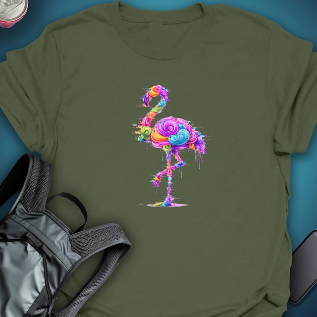 CHROMA FLAMINGO graphic T-shirt – Festival clothing by Triptees