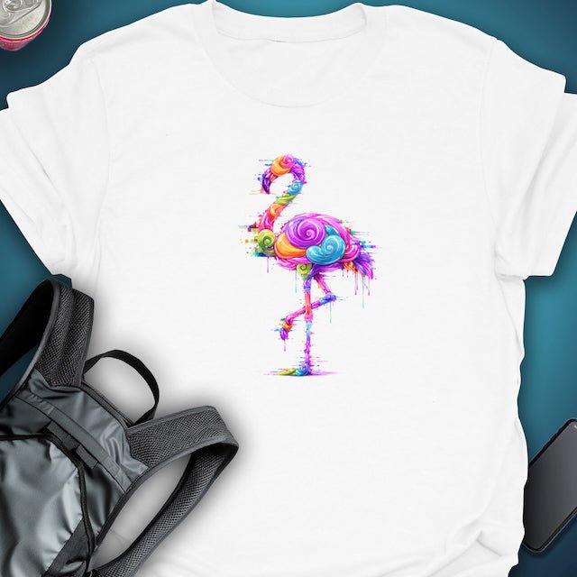 CHROMA FLAMINGO graphic T-shirt – Festival clothing by Triptees