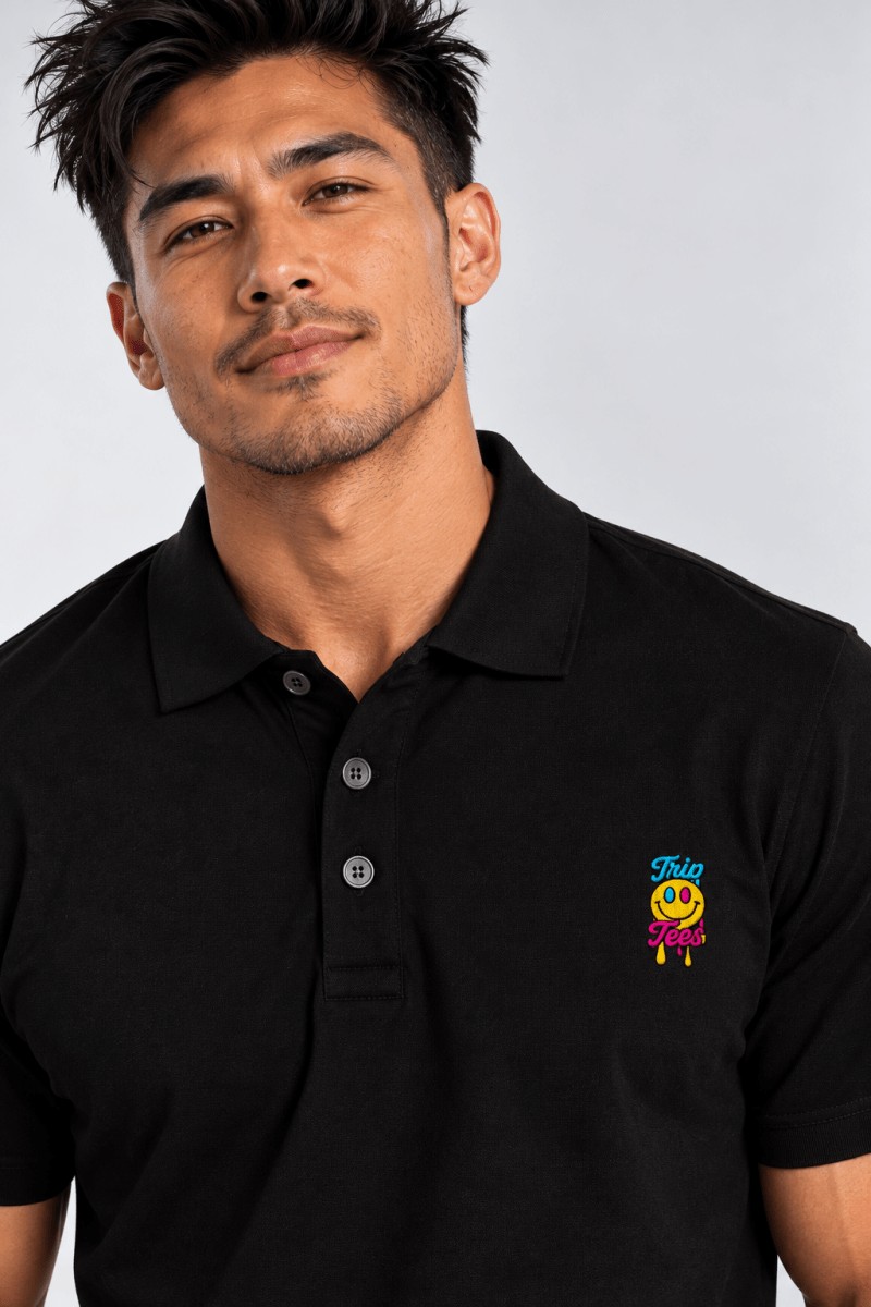 Color Logo Polo graphic T-shirt – Festival clothing by Triptees