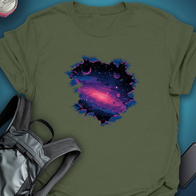 Cosmic Rift graphic T-shirt – Festival clothing by Triptees