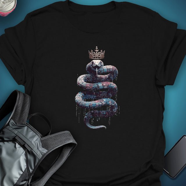 Crowned Code Serpent graphic T-shirt – Festival clothing by Triptees