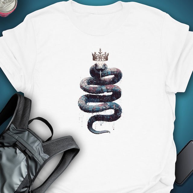 Crowned Code Serpent graphic T-shirt – Festival clothing by Triptees