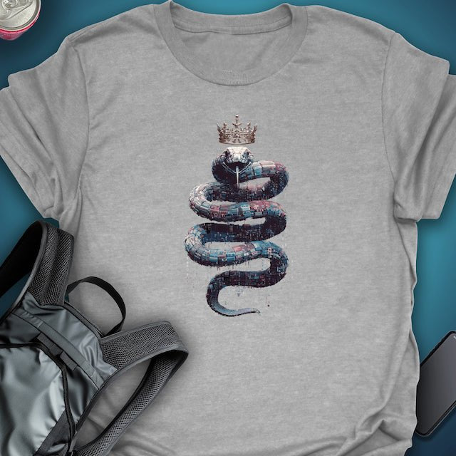 Crowned Code Serpent graphic T-shirt – Festival clothing by Triptees
