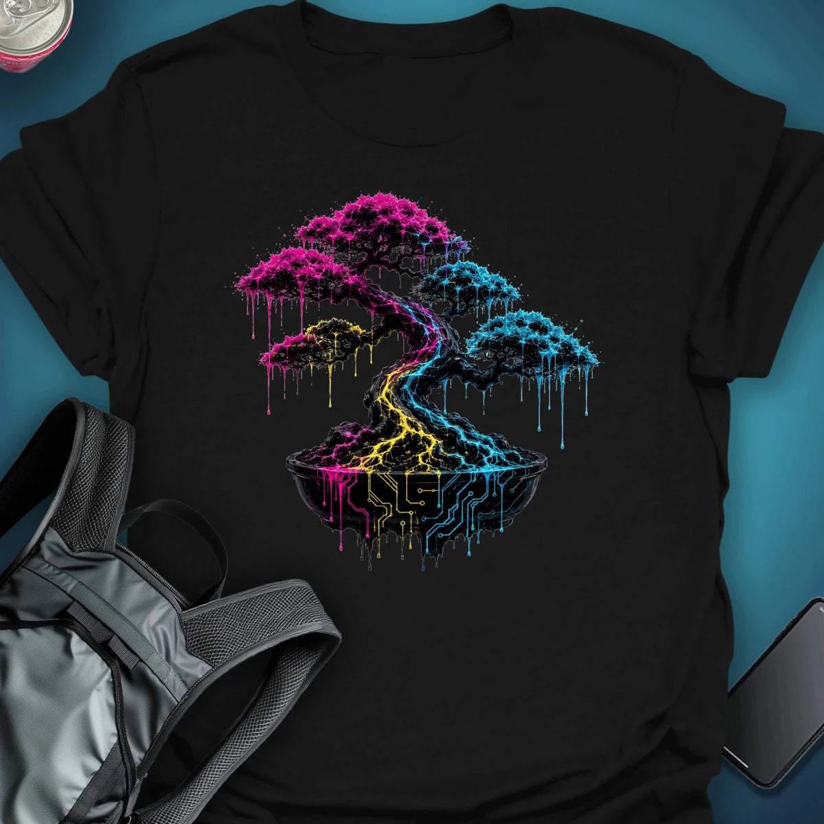 Cyber Bonsai Graphic T-shirt graphic T-shirt – Festival clothing by Triptees