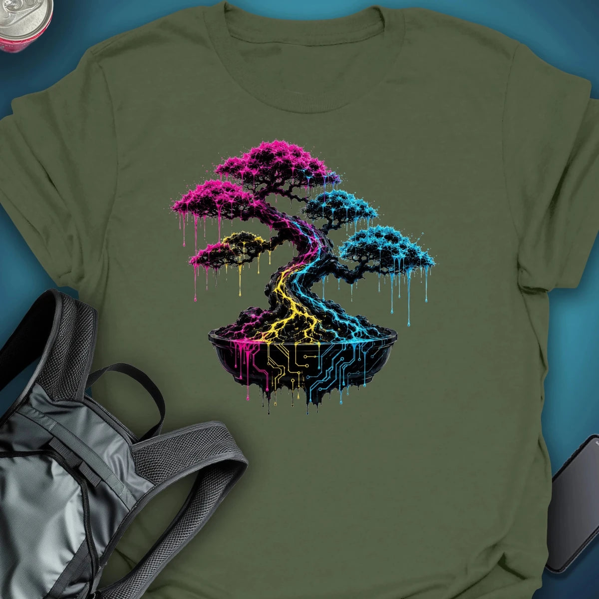 Cyber Bonsai Graphic T-shirt graphic T-shirt – Festival clothing by Triptees