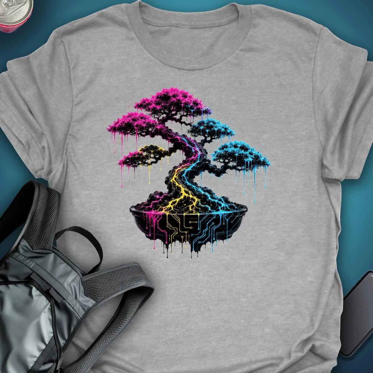 Cyber Bonsai Graphic T-shirt graphic T-shirt – Festival clothing by Triptees