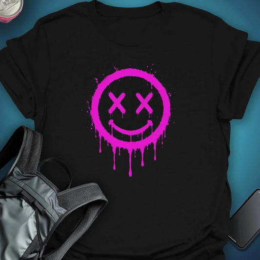 Dead Happy pink Graphic T-Shirt graphic T-shirt – Festival clothing by Triptees