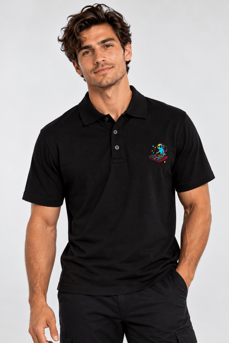 DJ Ghost Polo graphic T-shirt – Festival clothing by Triptees