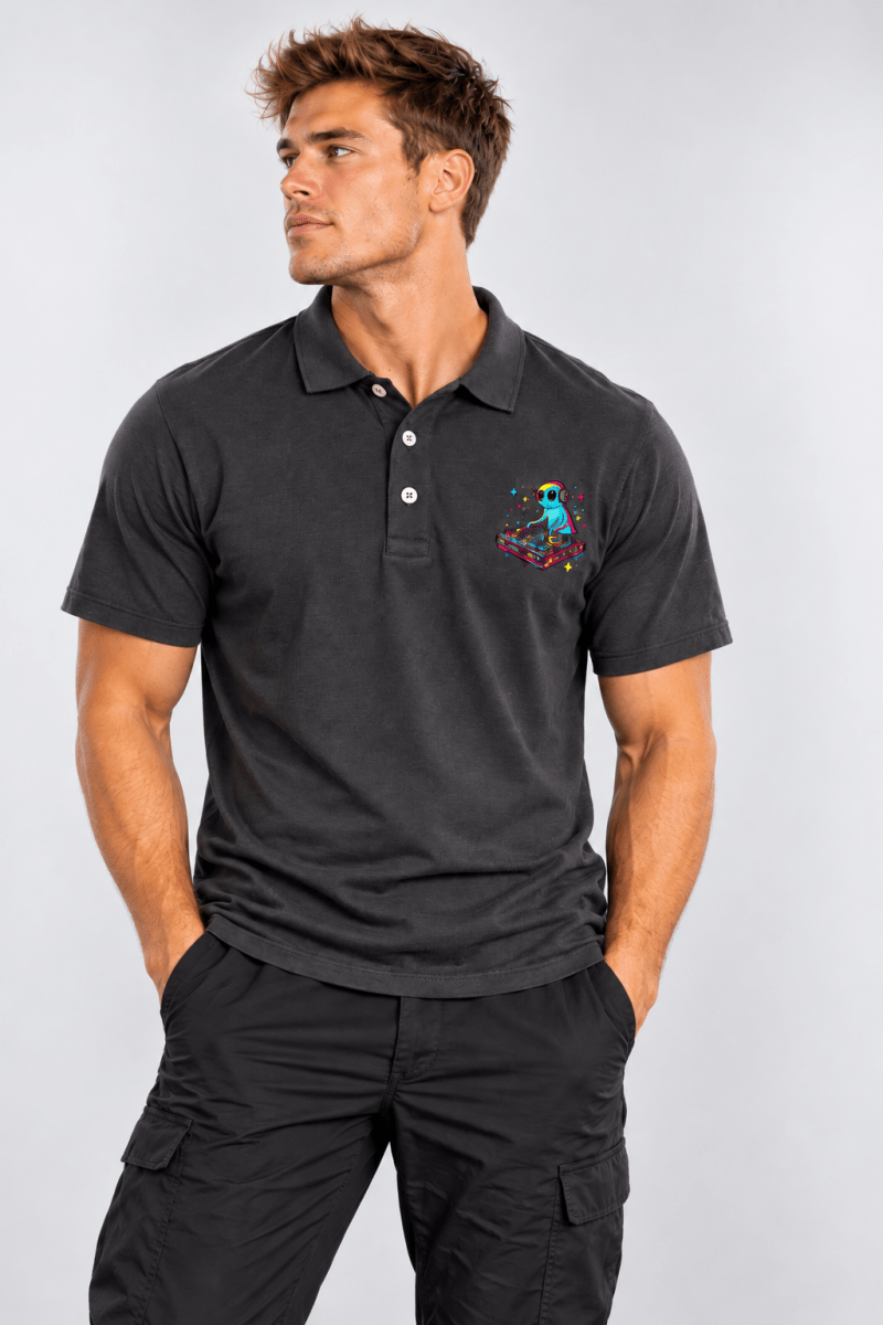 DJ Ghost Polo graphic T-shirt – Festival clothing by Triptees