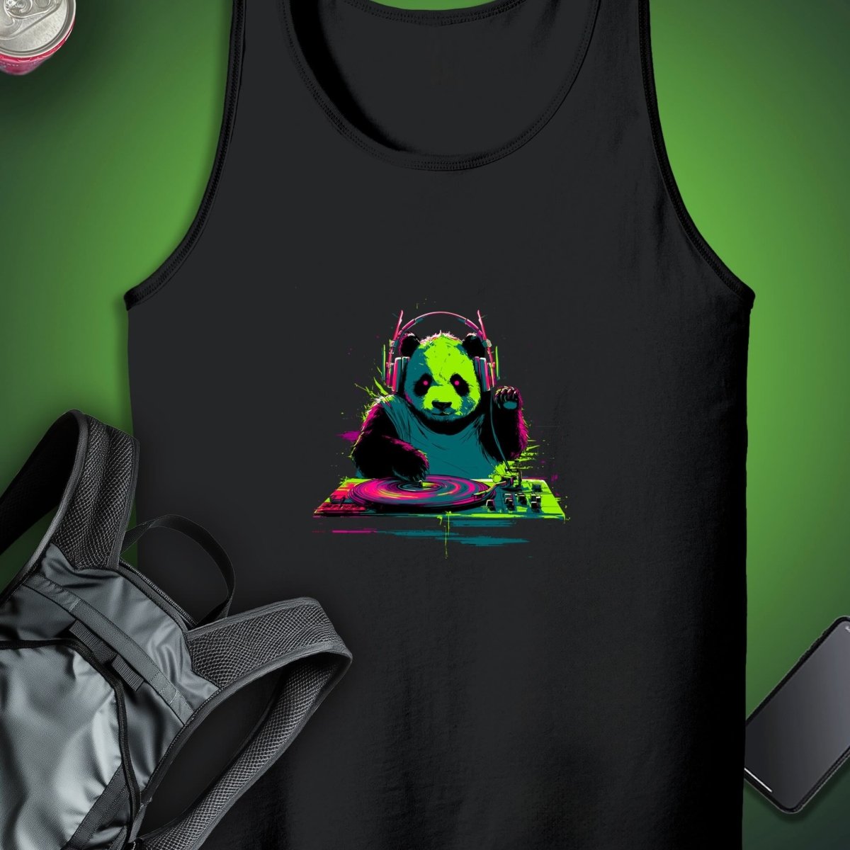 DJ Panda Tank graphic T-shirt – Festival clothing by Triptees