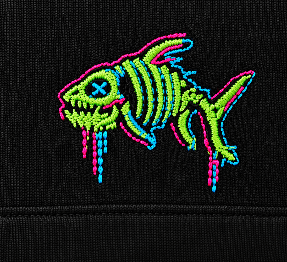 Fishbone 1/4 Zip graphic T-shirt – Festival clothing by Triptees