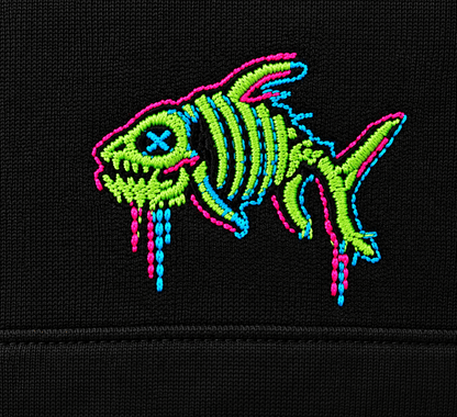 Fishbone 1/4 Zip graphic T-shirt – Festival clothing by Triptees