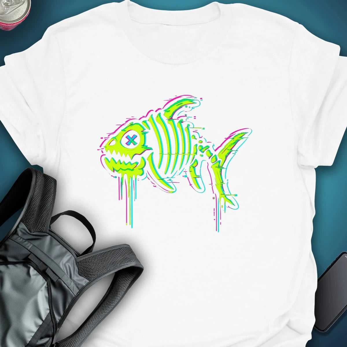 Fishbone Graphic T-shirt graphic T-shirt – Festival clothing by Triptees