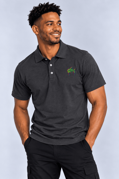 Fishbone Polo graphic T-shirt – Festival clothing by Triptees