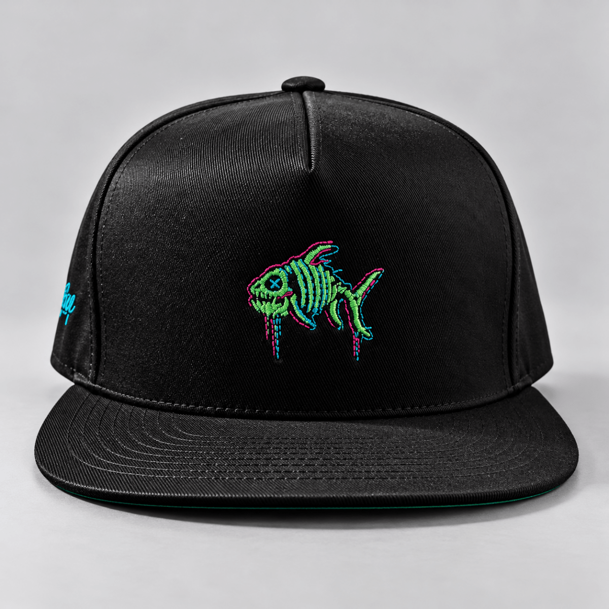 Fishbone Snapback Hat graphic T-shirt – Festival clothing by Triptees