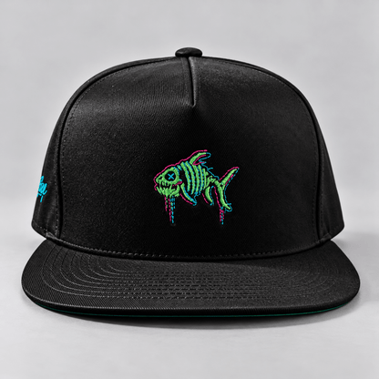 Fishbone Snapback Hat graphic T-shirt – Festival clothing by Triptees