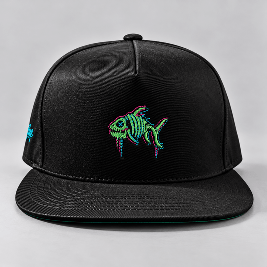 Fishbone Snapback Hat graphic T-shirt – Festival clothing by Triptees