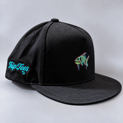 Fishbone Snapback Hat graphic T-shirt – Festival clothing by Triptees