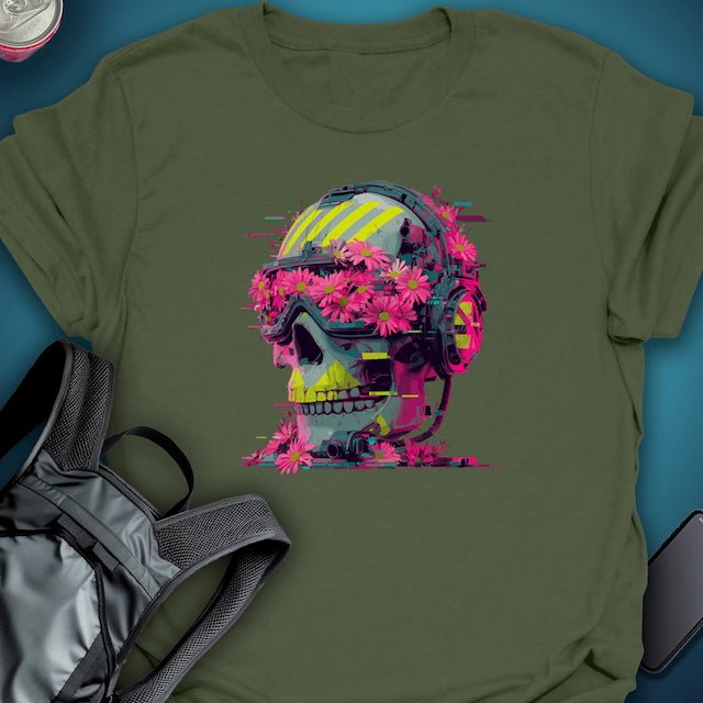 Floral Decay graphic T-shirt – Festival clothing by Triptees