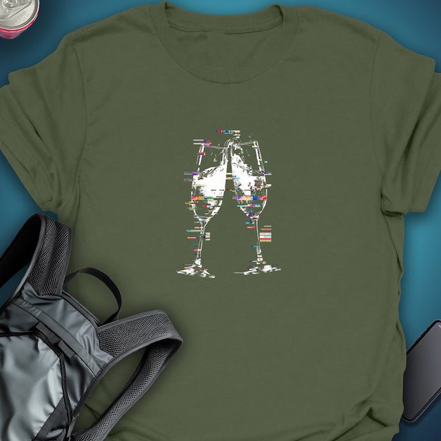 Glitch & Cheers graphic T-shirt – Festival clothing by Triptees