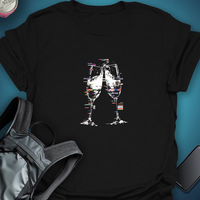 Glitch & Cheers graphic T-shirt – Festival clothing by Triptees
