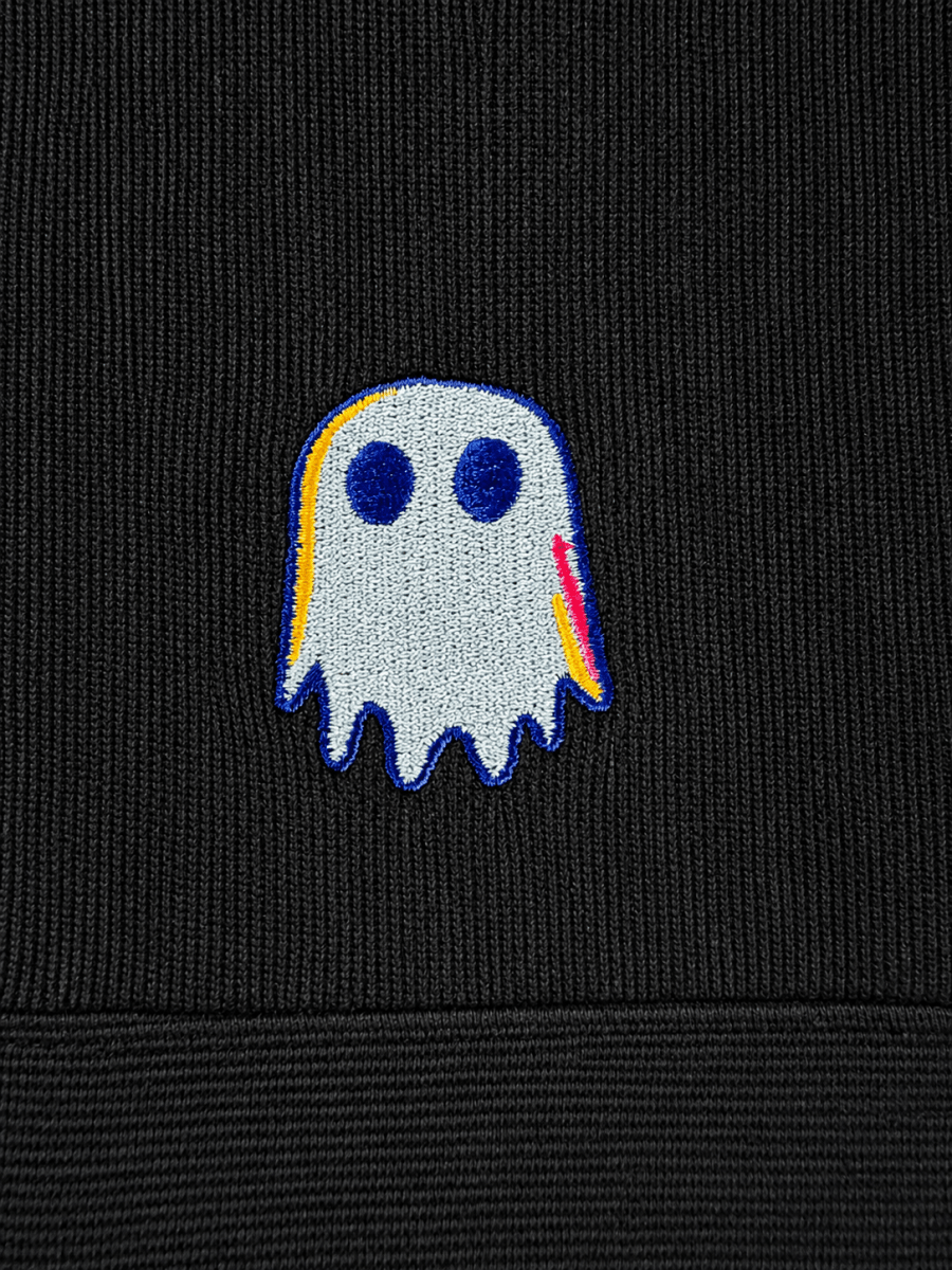 Glitch Ghost 1/4 Zip graphic T-shirt – Festival clothing by Triptees