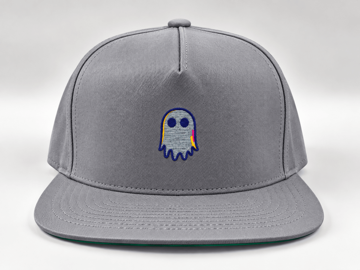 Glitch Ghost Snapback Hat graphic T-shirt – Festival clothing by Triptees