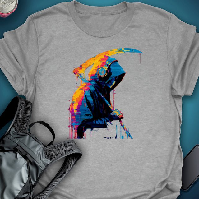 Glitch Reaper graphic T-shirt – Festival clothing by Triptees
