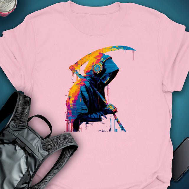Glitch Reaper graphic T-shirt – Festival clothing by Triptees