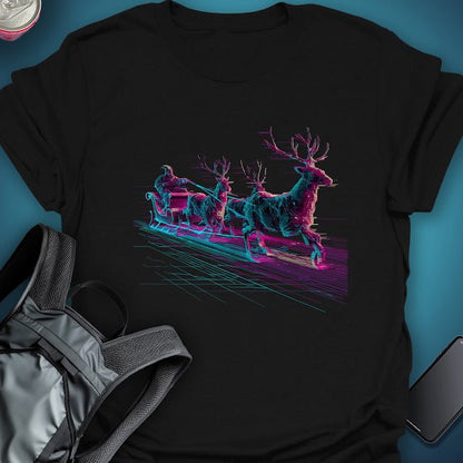 Glitch Runner Sleigh graphic T-shirt – Festival clothing by Triptees