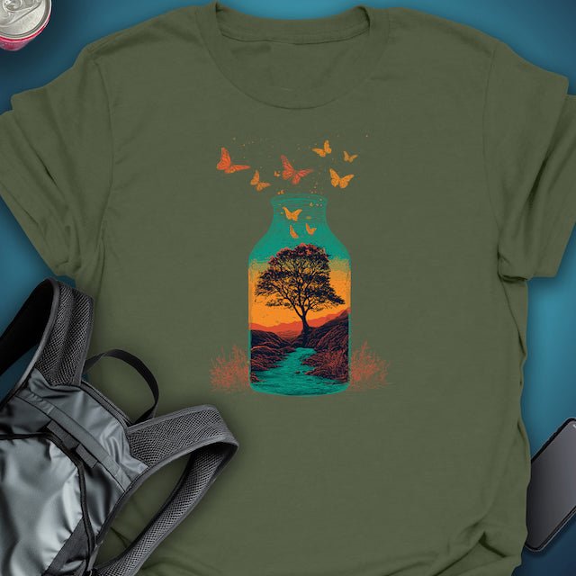 Golden Escape graphic T-shirt – Festival clothing by Triptees