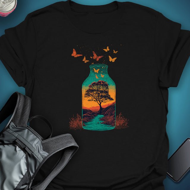 Golden Escape graphic T-shirt – Festival clothing by Triptees