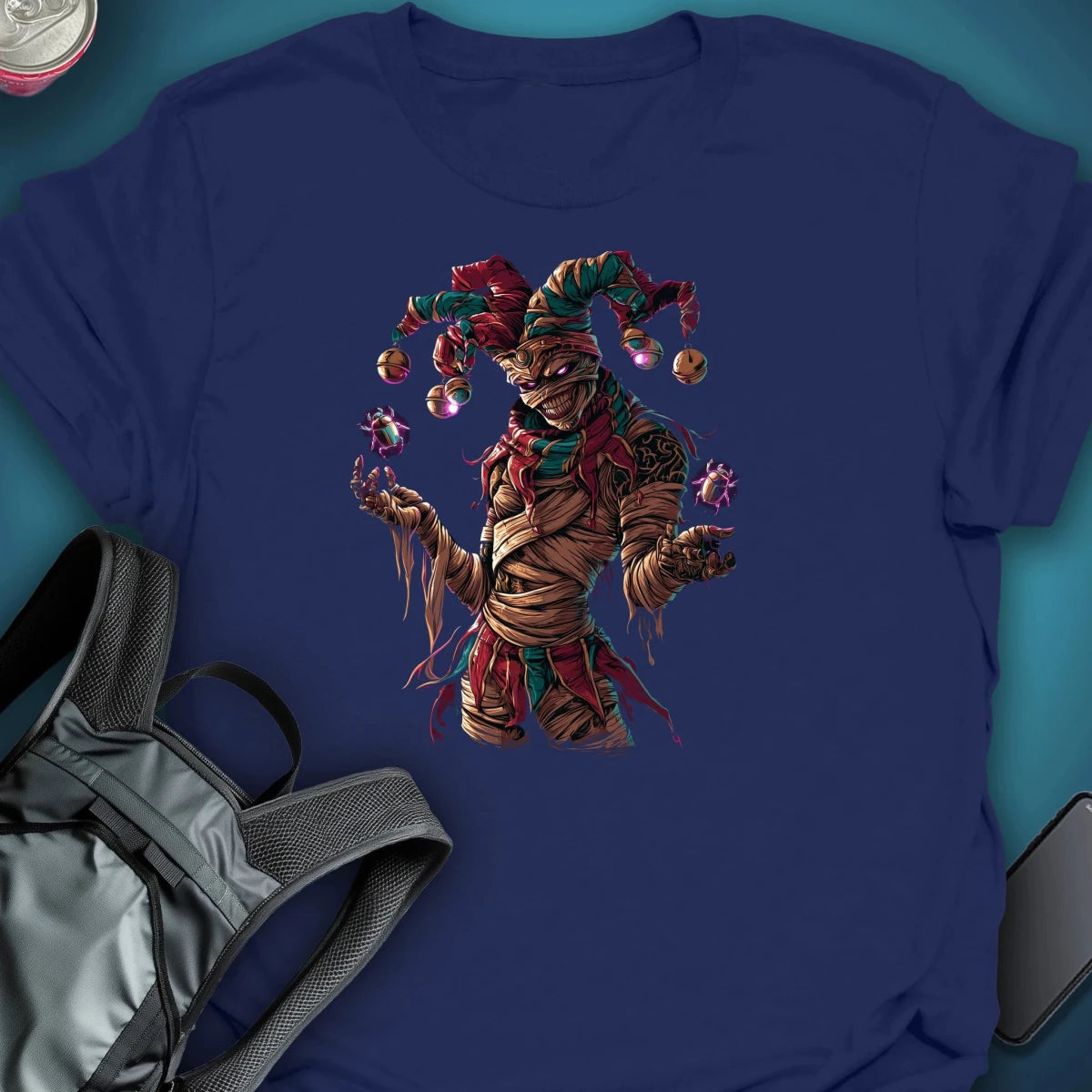 Jester’s Curse Graphic T-Shirt graphic T-shirt – Festival clothing by Triptees